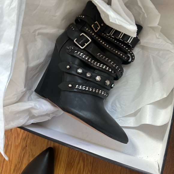 LAMB wedge biker boots **RARE - Picture 5 of 7